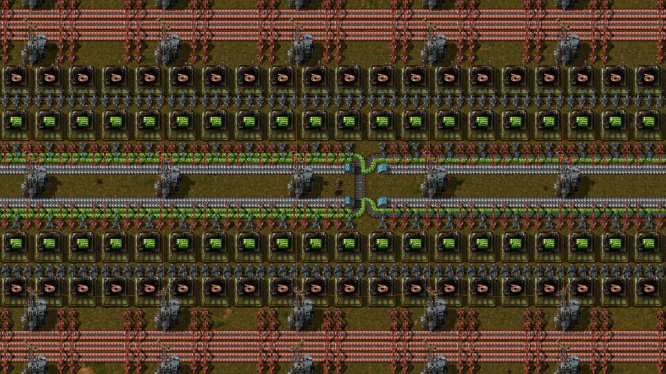 In Factorio gibt es immer etwas zu tun, immer etwas zu optimieren. Zum Beispiel komplexe Förderbänder.