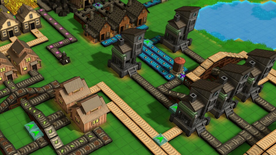 In Factory Town automatisiert ihr eine mittelalterliche Stadt.