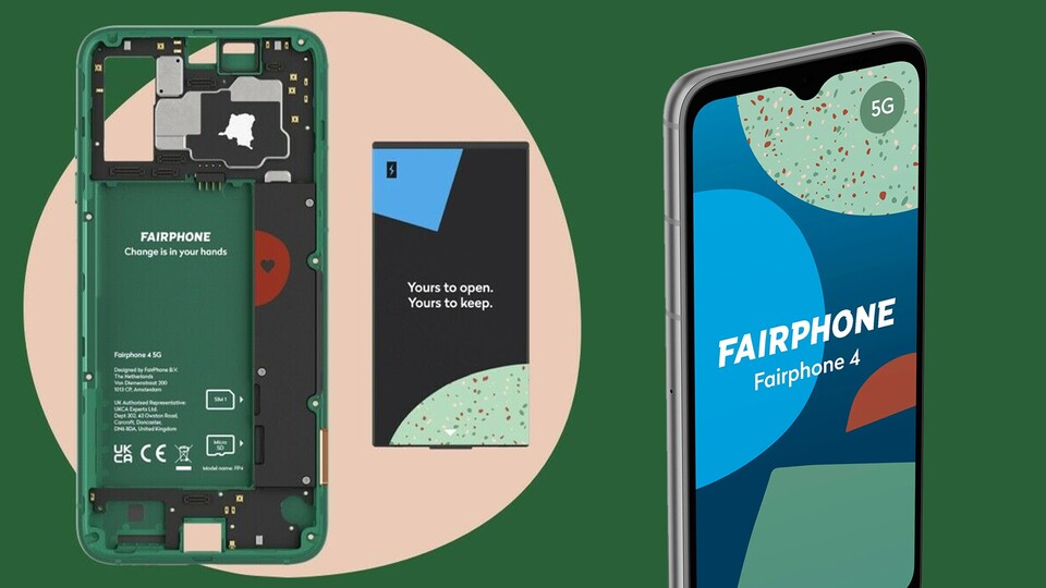 Das Fairphone 4 bietet zusätzlich die Option, zwei SIM-Karten gleichzeitig zu verwenden, indem es einer e-SIM zusätzlich Platz bietet.