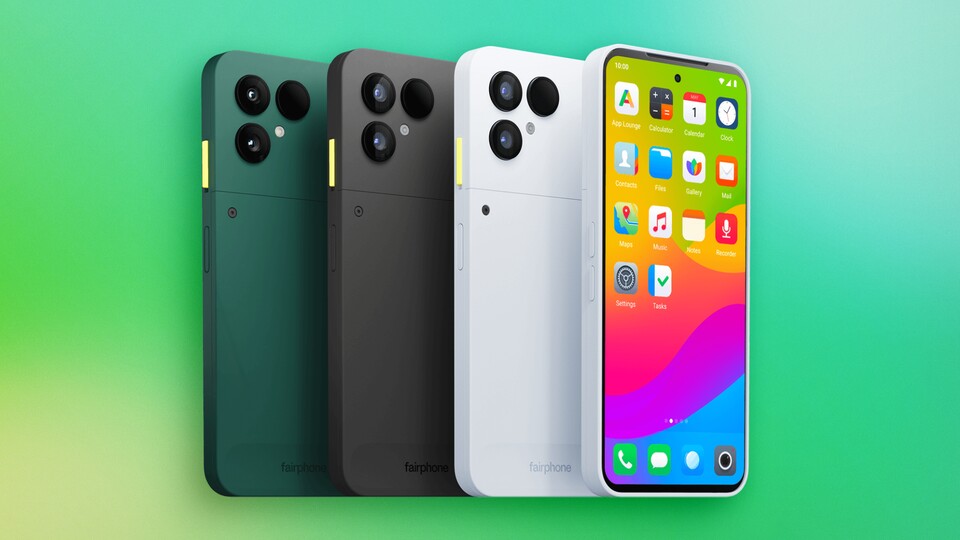 Das Fairphone 6 kommt in drei verschiedenen Farben. (Bildquelle: Fairphone)