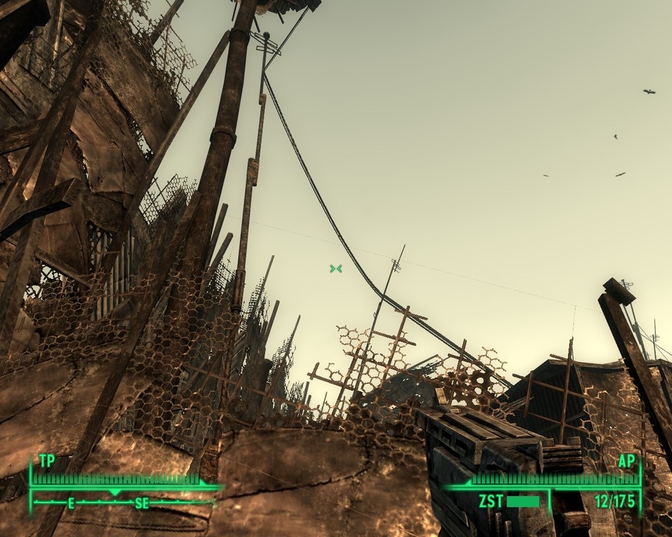 Fallout 3 ohne Anti-Aliasing.