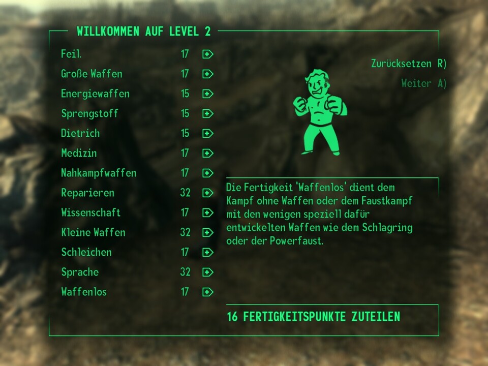 Punkte zu verteilen und den Charakter weiterzuentwickeln macht in Fallout 3 einfach Spaß. Und dann gibt es noch Perks!