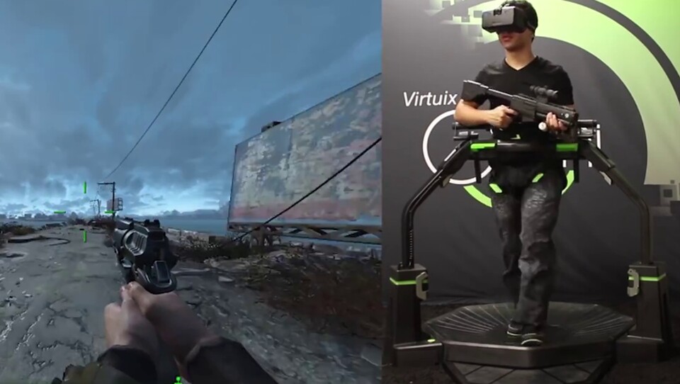 Der angekündigte VR-Modus für Fallout 4 konnte auf Messen und Veranstaltungen bereits mit der Virtuix Omni gespielt werden. Das Gerät soll nun an Unterstützer ausgeliefert werden - aber nicht außerhalb der USA.