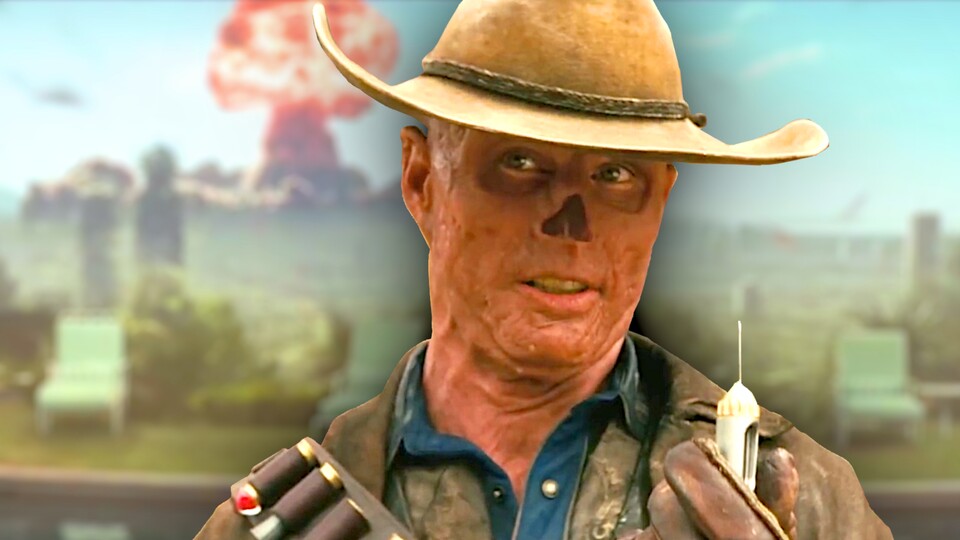 Kein CGI, sondern aufwendiges Make-Up: Walton Goggins spielt in Fallout den Ghul Cooper Howard. Bildquelle: Amazon