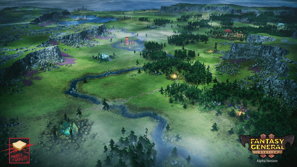 In Fantasy General 2 wird es vier verschiedene Gebiete geben: von den eisigen Highlands über fruchtbare Täler und Sümpfe bis hin zum Empire mit seinen untoten Arbeitern.
