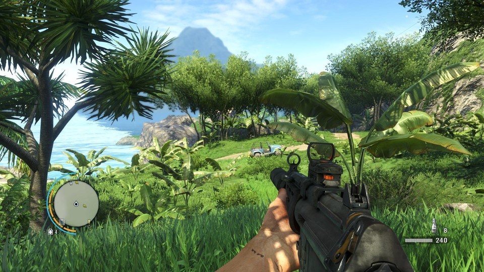 Far Cry 3 sieht in maximalen Details richtig gut aus, auch wenn es in Sachen Pflanzen und Realismus Crysis von 2007 nicht das Wasser reichen kann.