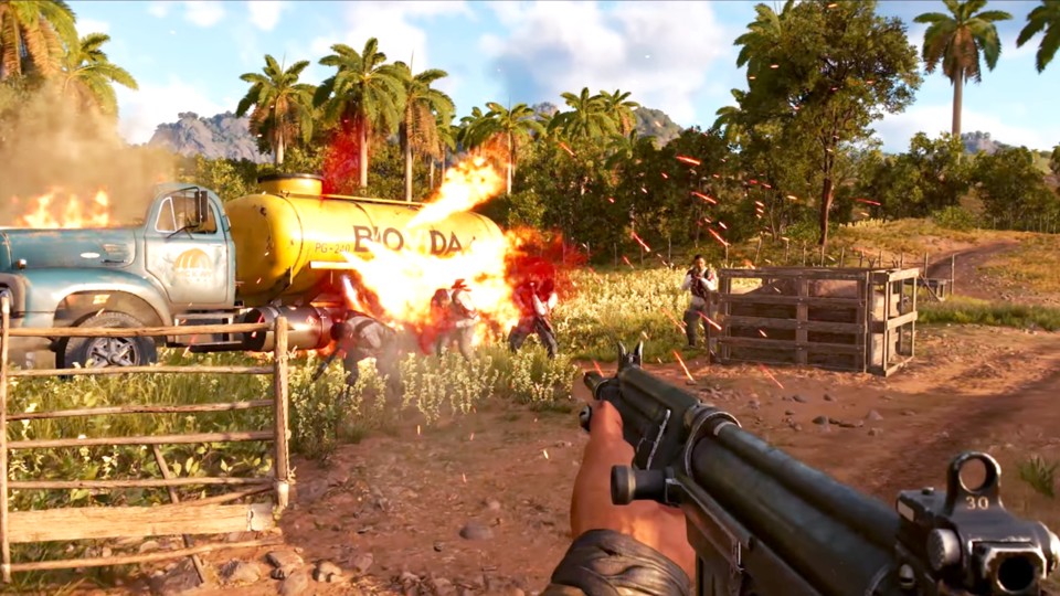 Far Cry 6: Neues Gameplay zeigt Kill-Methoden: Panzer, Flammenwerfer, Sniper und ein Huhn