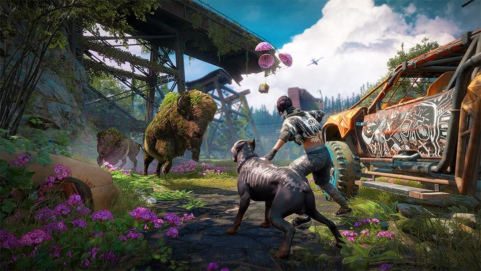 Far Cry New Dawn präsentiert kein braunes Ödland, sondern eine bunte Endzeit-Welt.