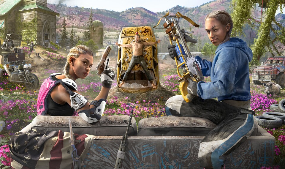 Zum Vergleich: diese Zeichnung ziert das Cover von Far Cry New Dawn.