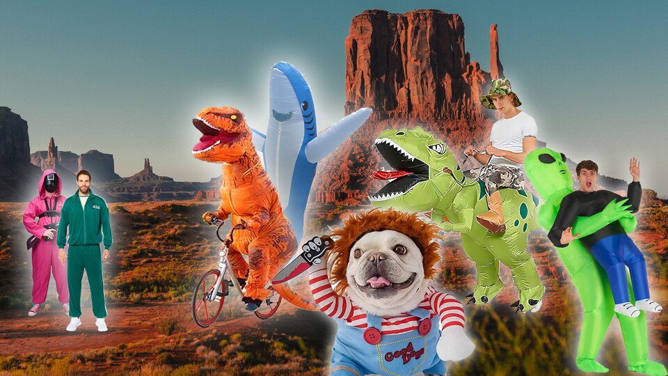 Dinosaurier, Squid Game, Aliens? Von verrückten bis coolen Gruppenkostümen gibt es einen ganzen Haufen.