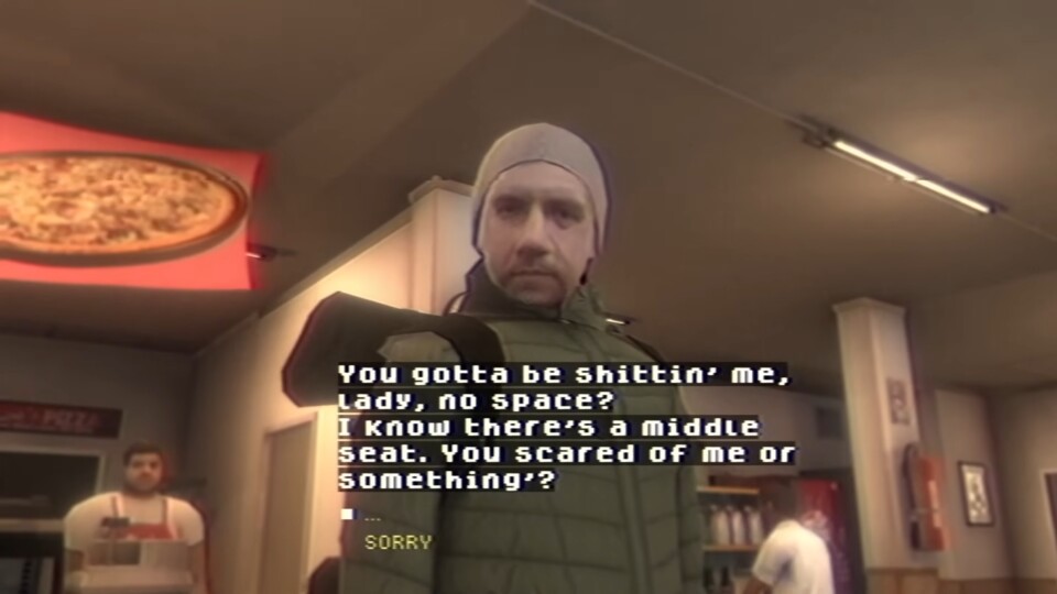 In Fears to Fathom - Woodbury Getaway transportiert sich der Horror über Alltagsbegegnungen wie diese: Der fremde Anhalter ist erst aufdringlich, könnte aber noch mehr verbergen.