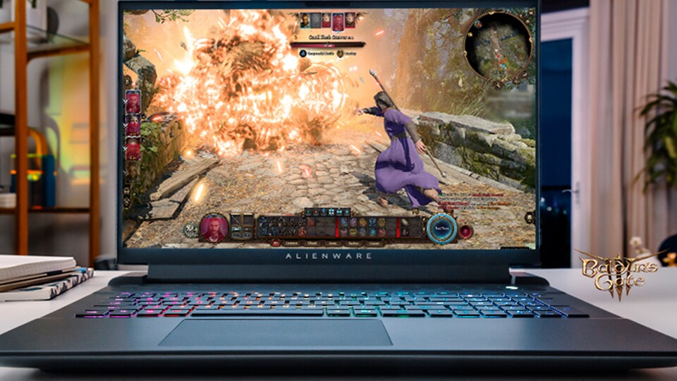Mit einer RTX 4080 machen AAA-Games wie Baldurs Gate 3 natürlich eine Menge Spaß! Besonders, wenn man so viel Leistung in einem Gaming-Laptop einfach mitnehmen kann.