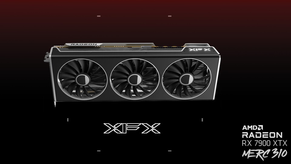 Mit dem Design der schicken XFX Radeon RX 7900 XTX macht ihr absolut nichts falsch! Die stilvoll gestaltete Grafikkarte fügt sich in Schwarz und Silber in jeden Gaming-PC bestens ein.