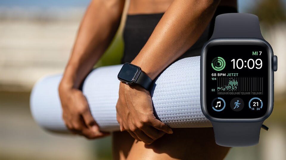 Gerade wenn Fitness im Fokus liegt, bietet die Apple Watch SE ein hervorragendes Preis-Leistungs-Verhältnis. Hintergrundbild von Ketut Subiyanto.