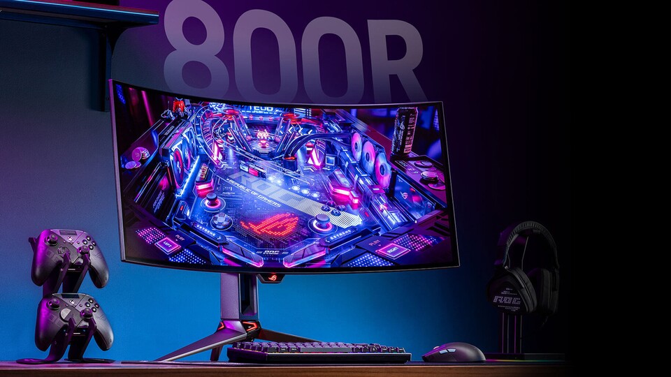 Mit einem Radius von 800R ist der Curved Gaming-Monitor in puncto Immersion kaum zu übertreffen.