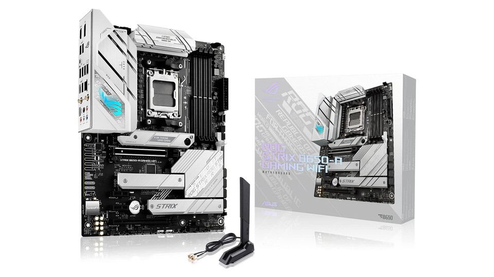 Mit der mitgelieferten WLAN-Antenne und dem neuen WLAN-Standard WiFi 6E erreicht ihr auch kabellos eine rasante Internetgeschwindigkeit.