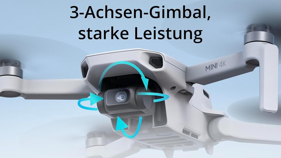 Die kleine 4K-Drohne von DJI passt mit eingeklappten Rotor-Armen in jede Tasche und in jeden Rucksack.