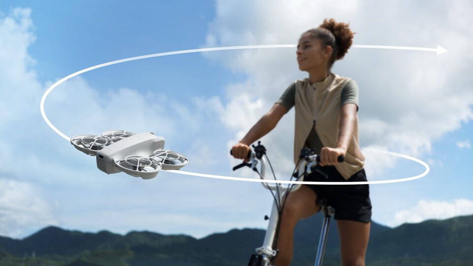 Ob ruhig oder in Bewegung – mit den DJI QuickShots macht eure 4K-Drohne vollautomatisch hochprofessionelle Aufnahmen von euch.