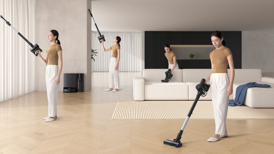 Der beste Saugroboter der Welt wird eure Couch, eure Vorhänge und eure versteckten Winkel nicht sauber bekommen – genau deshalb ist die Kombination mit einem Akkusauger so genial.