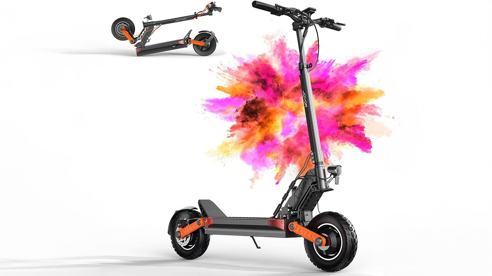 Natürlich ist der Joyor S5 auch faltbar. Damit packt ihr ihn im Handumdrehen in jeden Kofferraum oder verstaut ihn platzsparend in eurem Zuhause.