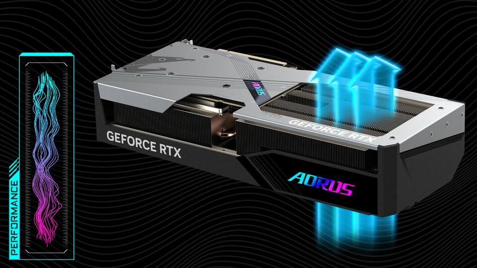Die RTX 4070 Ti Super Aorus Master von Gigabyte sieht nicht nur besser aus und bietet mehr RGB-Beleuchtung – sie ist auch besser gekühlt und bietet damit mehr Potenzial fürs Overclocking.