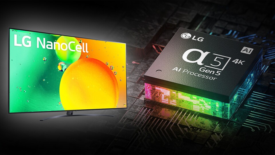 LGs hauseigener α5 Gen5 4K AI-Prozessor optimiert die Bilder – auch dann, wenn die Qualität der Quelle nicht optimal ist. Genau das ist bei den meisten Streaming-Anbietern wie Netflix + Co. oft der Fall.