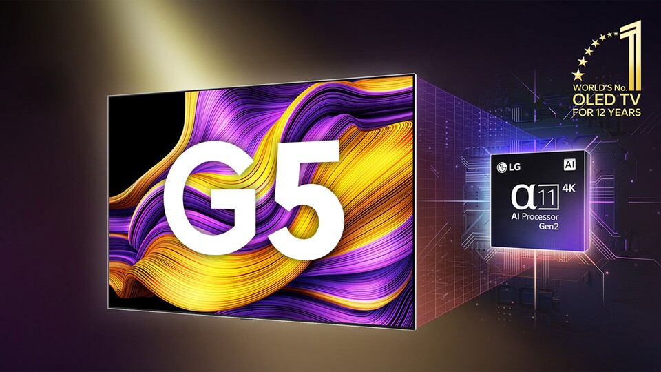 Ein verbesserter Prozessor hilft dem LG OLED evo G5 dabei, den Vorsprung von Sony immer weiter aufzuholen.