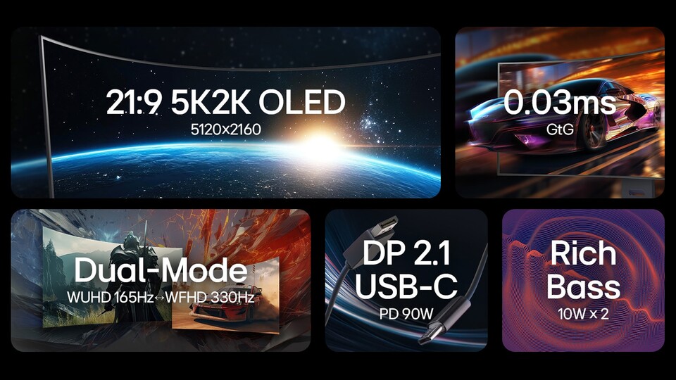 Dieser Ultrawide OLED-Monitor von LG setzt neue Maßstäbe: 45 Zoll groß, bis zu 330 Hz schnell und zum ersten Mal mit 5K2K-Auflösung!