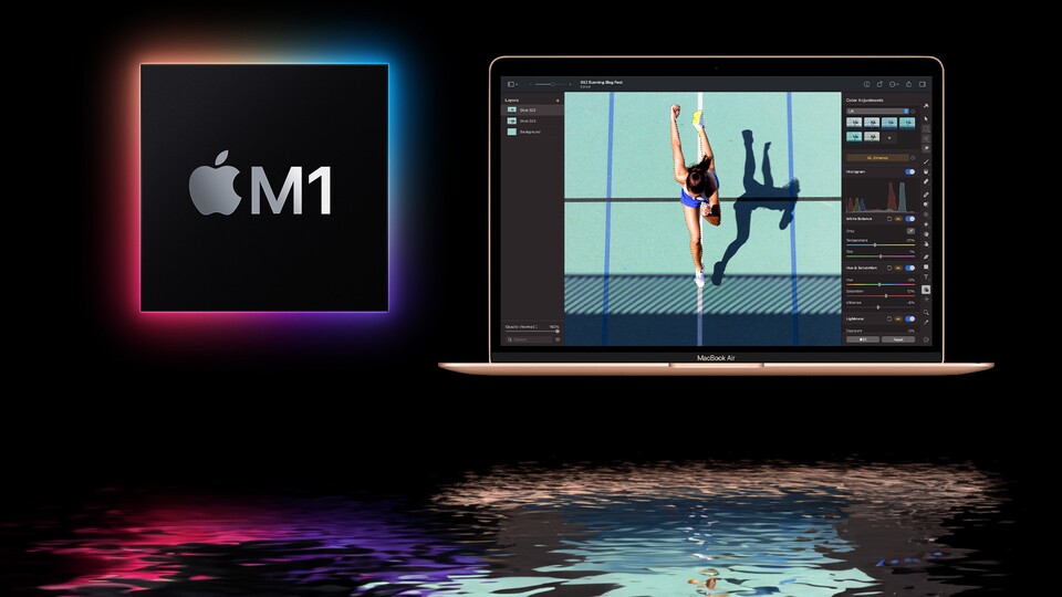 Mit dem Apple M1-Chip hat selbst das kleinste und günstigste MacBook mehr als genug Leistung – selbst für Bildbearbeitung und einfachen Video-Schnitt!