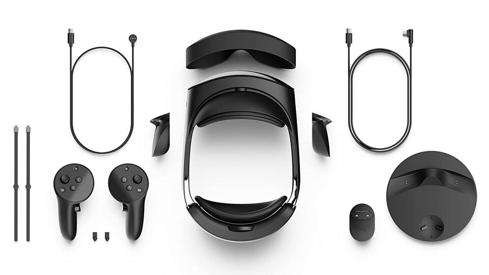 Zu einem hochwertigen VR Headset gehört natürlich auch ein großzügiger Lieferumfang.