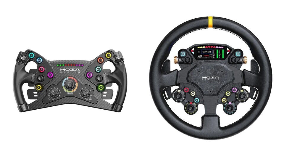 Vom großen Dreispeichen-Lenkrad für Rally oder Drift bis zum Formel-Lenkrad – dank Schnellverschluss habt ihr beim MOZA R5 Pro die Wahl.