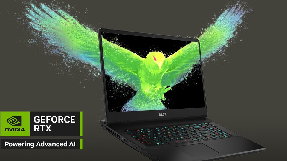 Erlebt die volle KI-Breitseite mit der RTX 4070, Nvidia DLSS und der marktführenden Software von Nvidia.