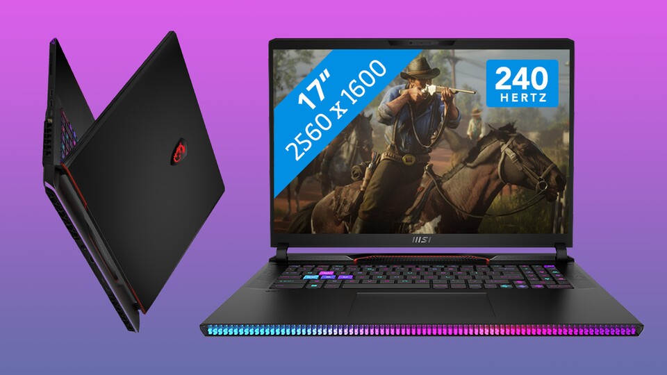 Trotz der extremen Ausstattung ist der MSI Raider nicht besonders dick. Bei der Leistung darf natürlich auch ein wenig RGB nie fehlen!