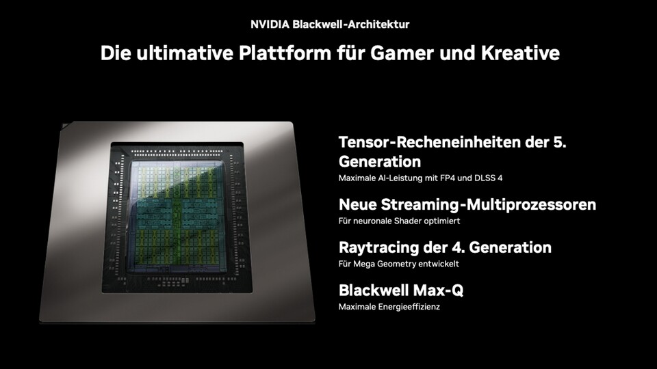 Die neuste GPU-Generation von Nvidia trägt den Namen Blackwell. (Quelle: Nvidia)