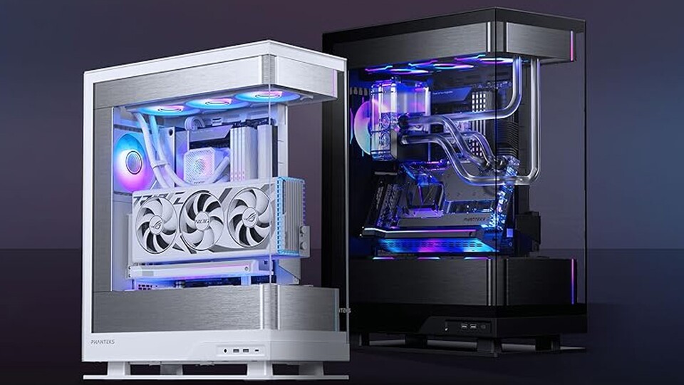 Alle Lüfter und sogar der Radiator eurer AIO sind oben und unten vollständig integriert für einen extrem hochwertigen Look.