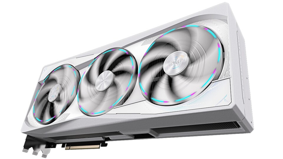 Die Gigabyte AORUS GeForce RTX 5090 Master Ice mit 32GB GDRR7 VRAM ist eine der stärksten Grafikkarten der Welt.