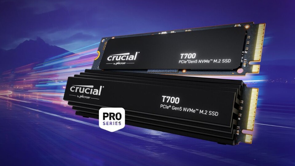 Die Crucial T700 ist eine extrem schnelle NVMe SSD für den M.2 Steckplatz in eurem PC. Ihr habt die Wahl ob ihr die Speichererweiterung mit oder ohne Kühlkörper wollt.