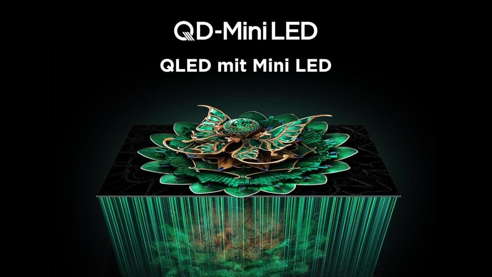 Die Kombination aus einer Mini-LED-Hintergrundbeleuchtung mit fast 3.000 Dimming-Zonen und QLED sorgt für eine geniale Bildqualität.