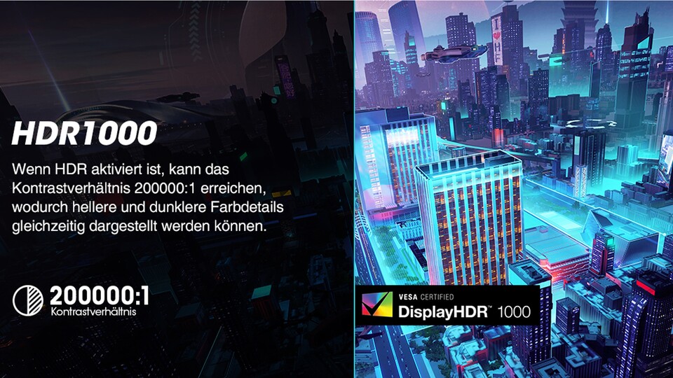 Mit HDR 1000 erlebt ihr nicht nur Spiele, sondern auch Filme und Serien in unglaublicher Bildqualität.