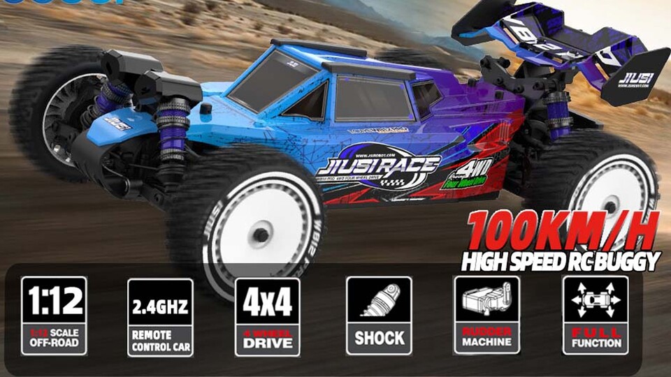 Bürstenloser Motor, Ersatzakkus, Fernsteuerung und eine gute Federung - die brauchts auch bei so viel Highspeed.