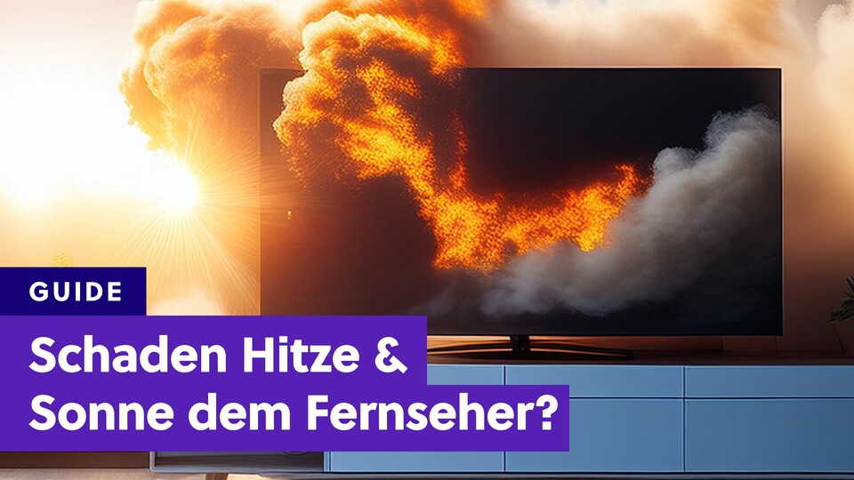 Sonne und Hitze können negativen Einfluss auf euren TV nehmen. (Bild: Erstellt durch KI mittels Adobe Firefly)