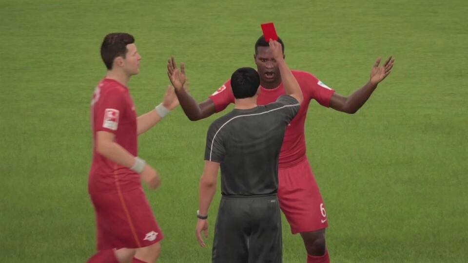 Laut EA Sports werden Schiedsrichter in FIFA 18 weniger Fehler machen als in früheren Fußball-Simulationen. (Screenshot aus FIFA 17)