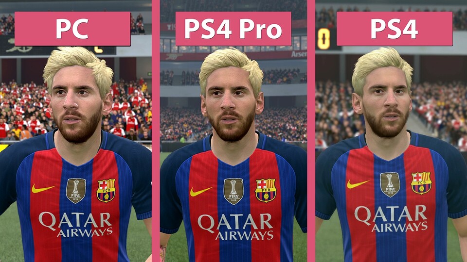 FIFA 17 - Grafik-Vergleich: PC und PS4 Pro in 4K gegen PS4