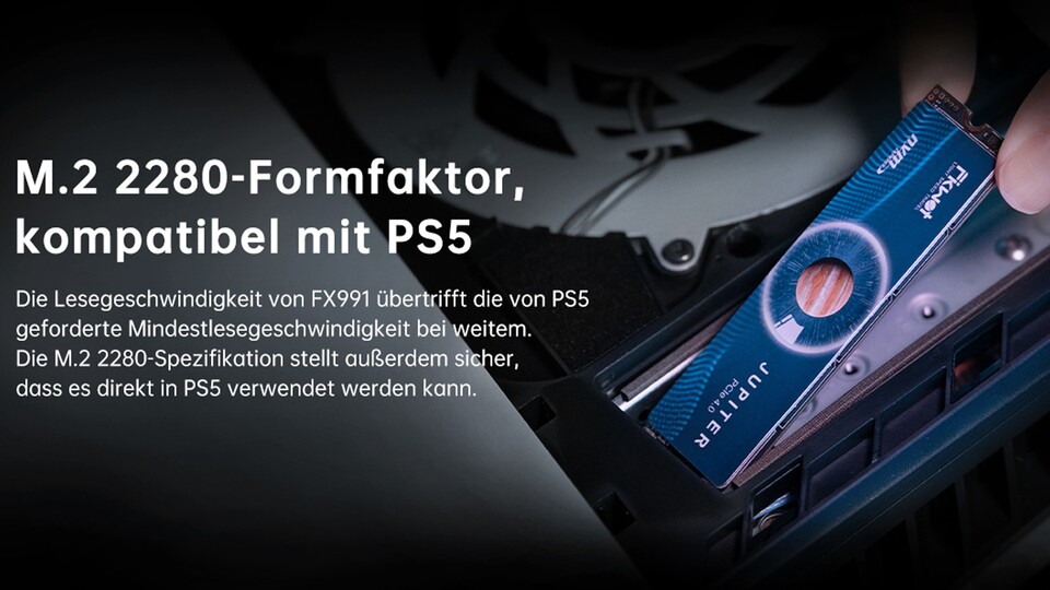 Dank M.2 2280-Formfaktor ist die SSD kompatibel mit allen gängigen PCs - und natürlich auch mit eurer PS5.