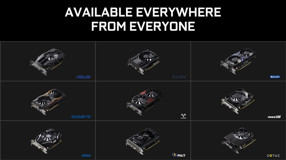 Die Geforce GTX 1050 und Geforce GTX 1050 Ti werden ab dem 25. Oktober 2016 von vielen Herstellern erhältlich sein.
