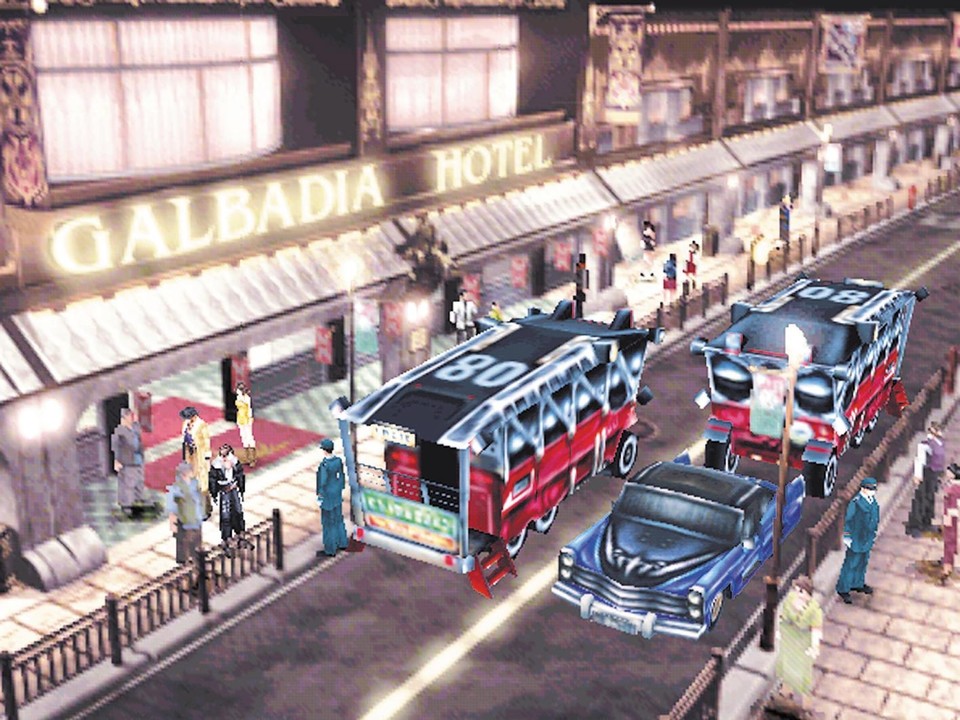In der düster-phantastischen Stadt Deling-City können Squall und Begleiter sogar mit 3D-Bussen fahren.
