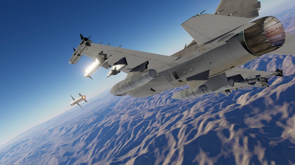 Der Prepar3D simuliert auch Kampfflugzeuge nebst Waffen.