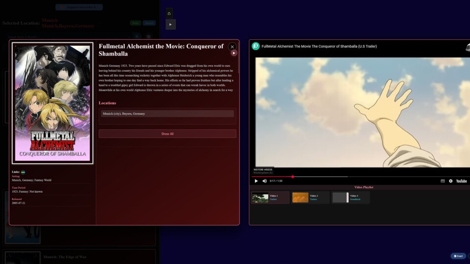 Der Anime Fullmetal Alchemist spielt in München, einen Eintrag zu einem Spin-off-Film versorgt euch sogar mit einem Trailer – und zwar direkt auf StoryTerra. (Bildquelle: StoryTerra, Maxe S., GameStar)