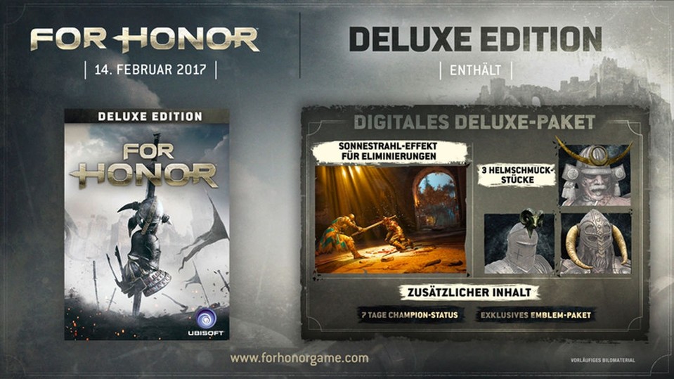 Das steckt in For Honors Deluxe Edition.