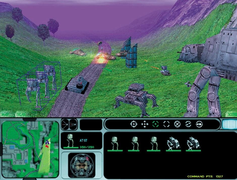 Unsere Imperialen feuern aus allen Rohren auf einen Rebellen-Trupp.